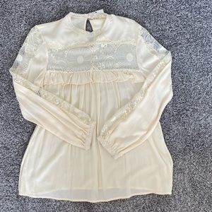 Cream lace top- new with tags. Size small